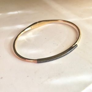 Black pave hinge bracelet